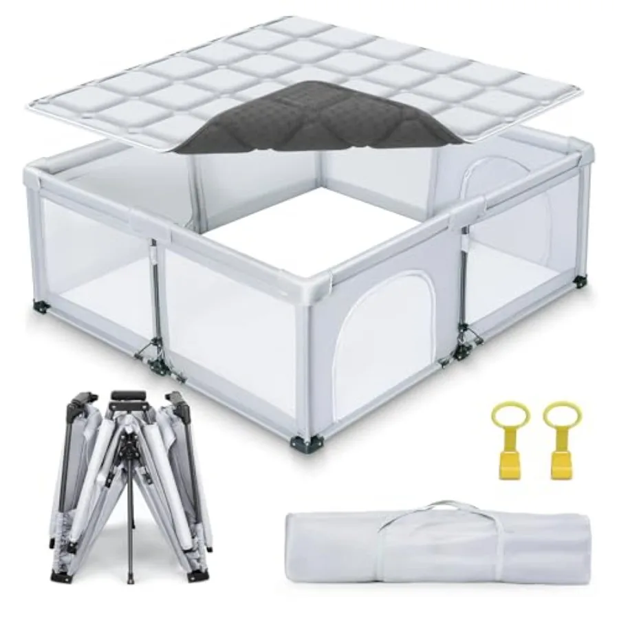 Складной детский манеж с отстегивающимся утолщенным матрасом 50x50 дюймов, портативный манеж для младенцев и малышей для использования в помещении и на улице
Складной детский манеж с отстегивающимся утолщенным матрасом 50x50 дюймов, портативный манеж для младенцев и малышей для использования в помещении и на улице