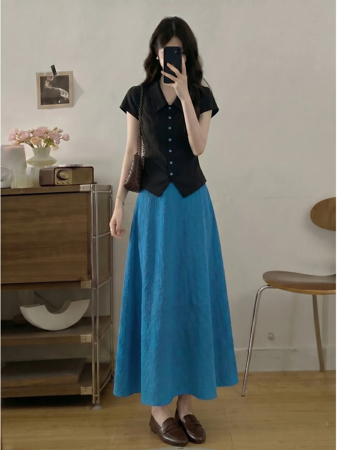 plus Size Gentle Style Summer New Design Sensation Meat Covering Turn Collar Short Sleeve Top mid Length Half Body Skirt Set
plus Size Gentle Style Summer New Design Sensation Meat Covering Turn Collar Short Sleeve Top mid Length Half Body Skirt Set