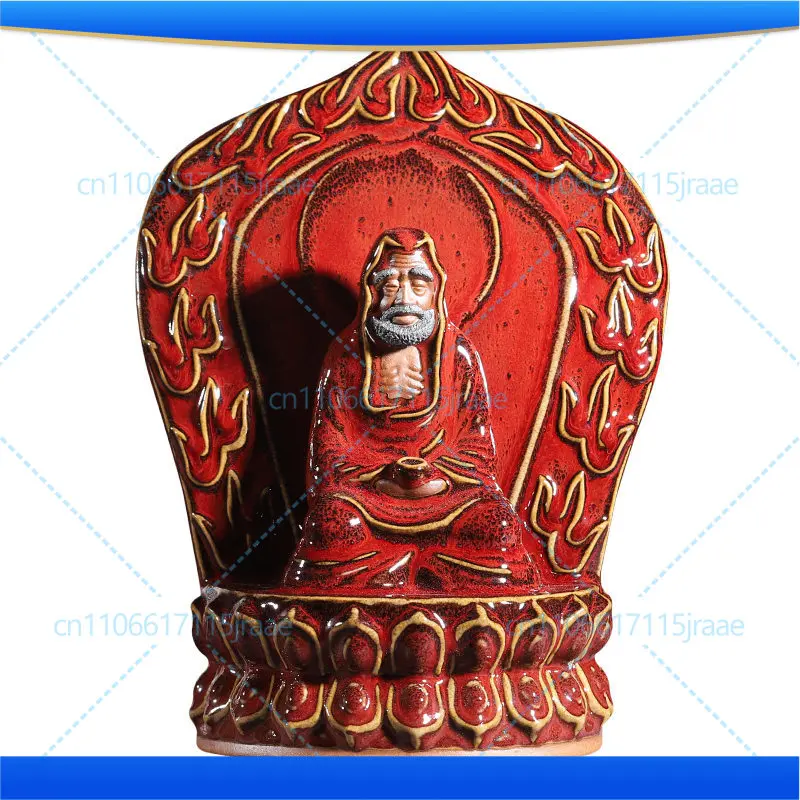 Jun porcelain strong luck Dharma Wu Zen handmade Jun porcelain ornament
Jun porcelain strong luck Dharma Wu Zen handmade Jun porcelain ornament