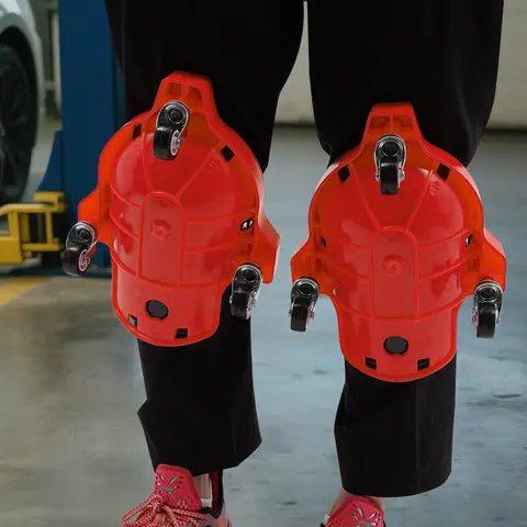 Döner Dizlikler, 3 Tekerlekli Dizlikler, Sabit Destek için Ayarlanabilir Kayışlı Esnek Kaydırmalı Dizlikler