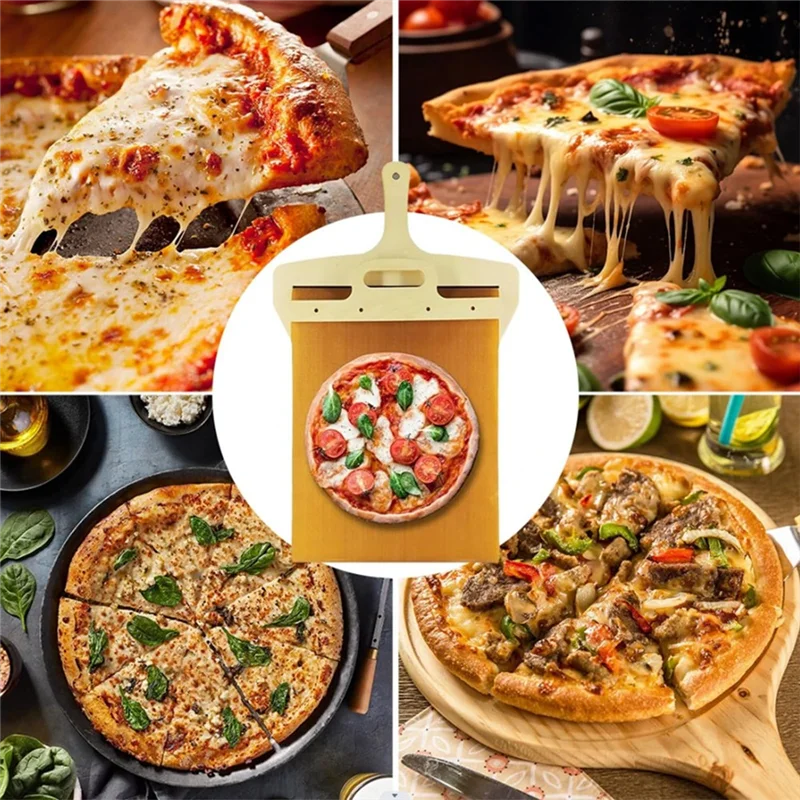 Premium 2 PCS Sliding Pizza Shovel Wood Color Kitchen Pizza Tools The Pizza Peel That Transfers Pizza Perfectly Non-Stick
Premium 2 PCS Sliding Pizza Shovel Wood Color Kitchen Pizza Tools The Pizza Peel That Transfers Pizza Perfectly Non-Stick