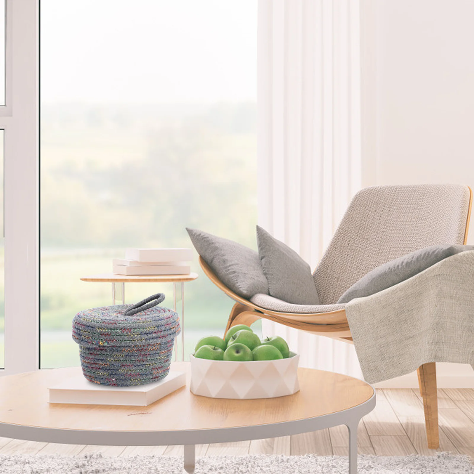 1pc Cotton Storage Basket With Lid Large Capacity Woven Organizer For Home Bedroom Desktop Use Multi Functional Container
1pc Cotton Storage Basket With Lid Large Capacity Woven Organizer For Home Bedroom Desktop Use Multi Functional Container