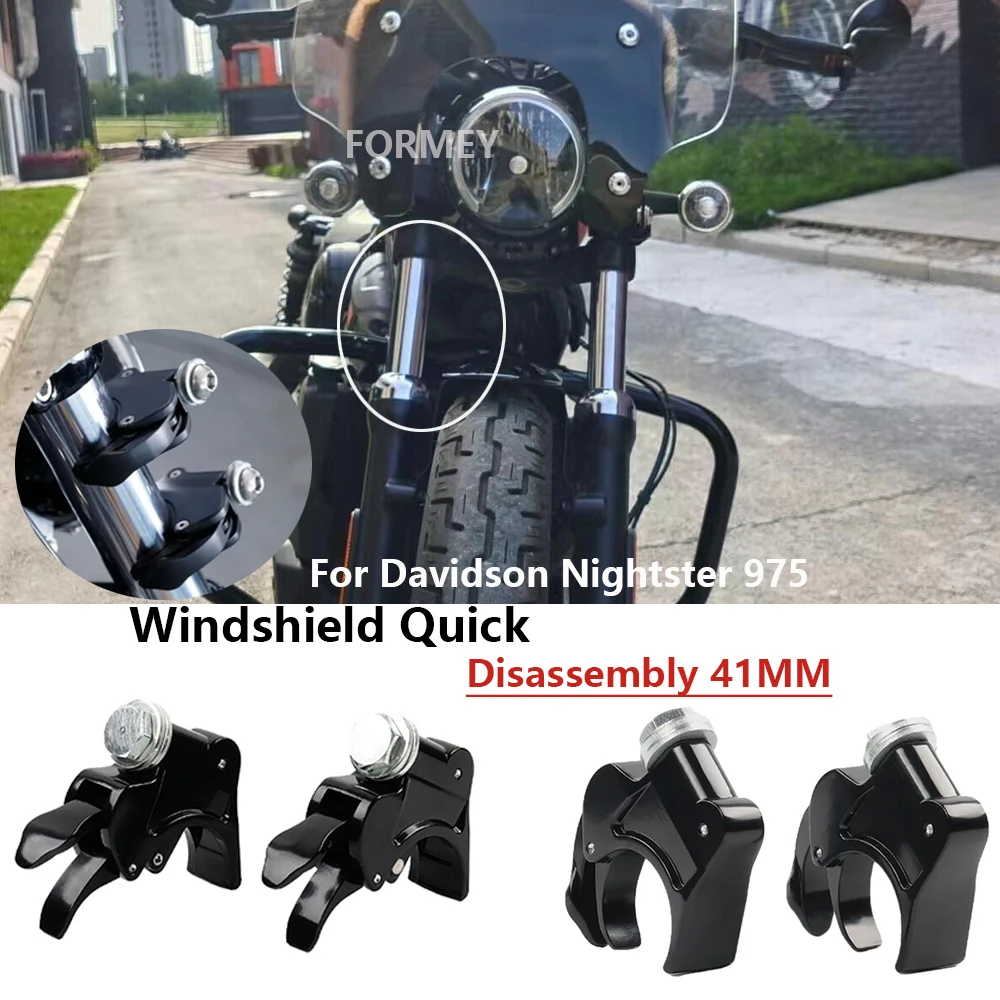 For Harley Davidson Nightster 975 New Motorcycle Accessory 41MM Black Windshield Quick Release Clamps Suitable quick release
For Harley Davidson Nightster 975 New Motorcycle Accessory 41MM Black Windshield Quick Release Clamps Suitable quick release