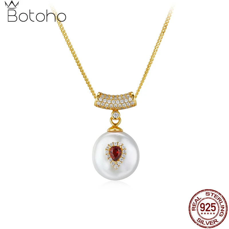 S925 Sterling Silver 18k Gold Plated Natural Baroque Freshwater Pearl Garnet Zircon Heart Luxury Pendant Necklace Jewelry
S925 Sterling Silver 18k Gold Plated Natural Baroque Freshwater Pearl Garnet Zircon Heart Luxury Pendant Necklace Jewelry