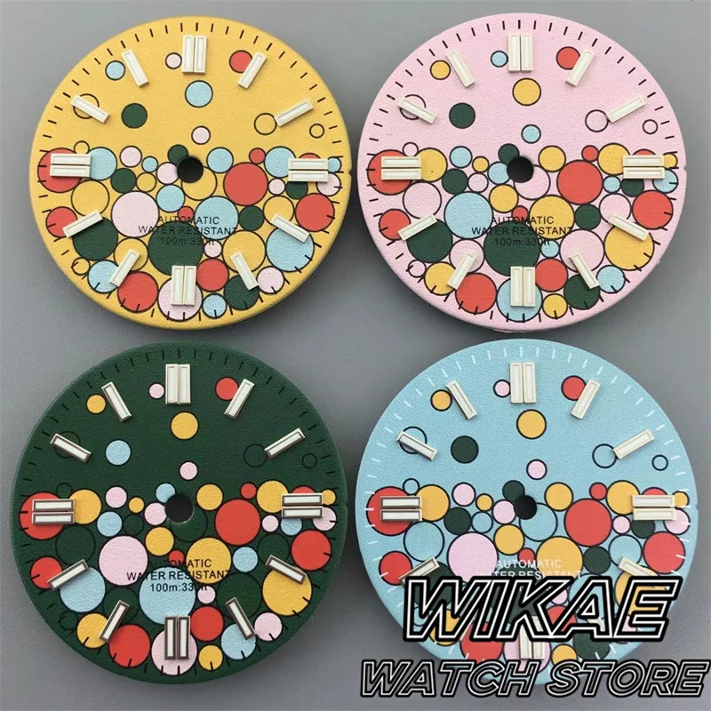 29mm Watch Dial Blue Pink Bubble Green Luminous Fit NH34 NH35 NH36 ETA2824 PT5000 Miyota8219 Mingzhu2813 Movement Watch Parts
29mm Watch Dial Blue Pink Bubble Green Luminous Fit NH34 NH35 NH36 ETA2824 PT5000 Miyota8219 Mingzhu2813 Movement Watch Parts