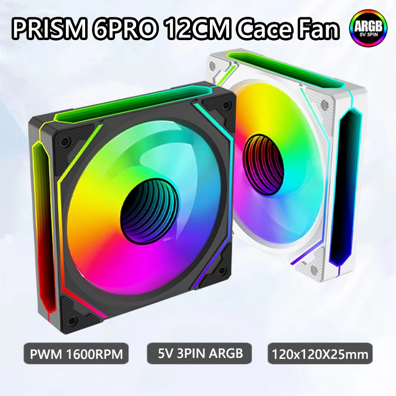 ICE Whale PRISM 6 PRO 120 мм корпусной вентилятор ARGB 3-стороннее зеркало бесконечности Тихий компьютерный охлаждающий вентилятор
ICE Whale PRISM 6 PRO 120 мм корпусной вентилятор ARGB 3-стороннее зеркало бесконечности Тихий компьютерный охлаждающий вентилятор