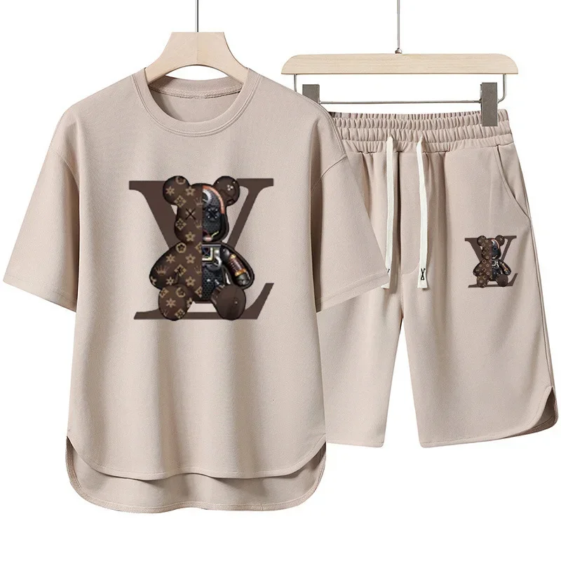 European and American men's wear, ultra-casual short-sleeved, European size + sports shorts, two-piece suit, new 2025 M-3XL seri
European and American men's wear, ultra-casual short-sleeved, European size + sports shorts, two-piece suit, new 2025 M-3XL seri