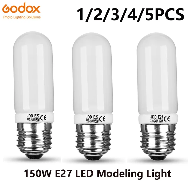 Godox 150W LED Bulb E27 Light Modeling Lamp Photography Lighting for Godox Studio Flash DE300 DE400 SK300 SK400 QS600 DP400/600
Godox 150W LED Bulb E27 Light Modeling Lamp Photography Lighting for Godox Studio Flash DE300 DE400 SK300 SK400 QS600 DP400/600
