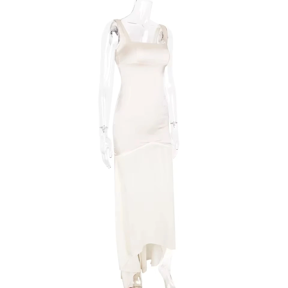 Summer Stunning Satin Sleeveless Maxi Dress 2025 Elegant Chiffon Evening Dress Long Holiday Party Dresses
Summer Stunning Satin Sleeveless Maxi Dress 2025 Elegant Chiffon Evening Dress Long Holiday Party Dresses