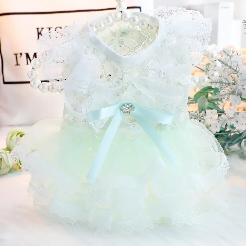 New Dog Dress Summer Thin Green Ice Sand Princess Dress Lace Dog Dress Pet Clothes 5823
New Dog Dress Summer Thin Green Ice Sand Princess Dress Lace Dog Dress Pet Clothes 5823