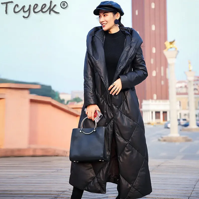 Tcyeek Long Hooded Puffer Jacket Woman Elegant 100% Sheepskin Coat for Women Clothing Winter Warm Real Leather Jackets дубленка
Tcyeek Long Hooded Puffer Jacket Woman Elegant 100% Sheepskin Coat for Women Clothing Winter Warm Real Leather Jackets дубленка
