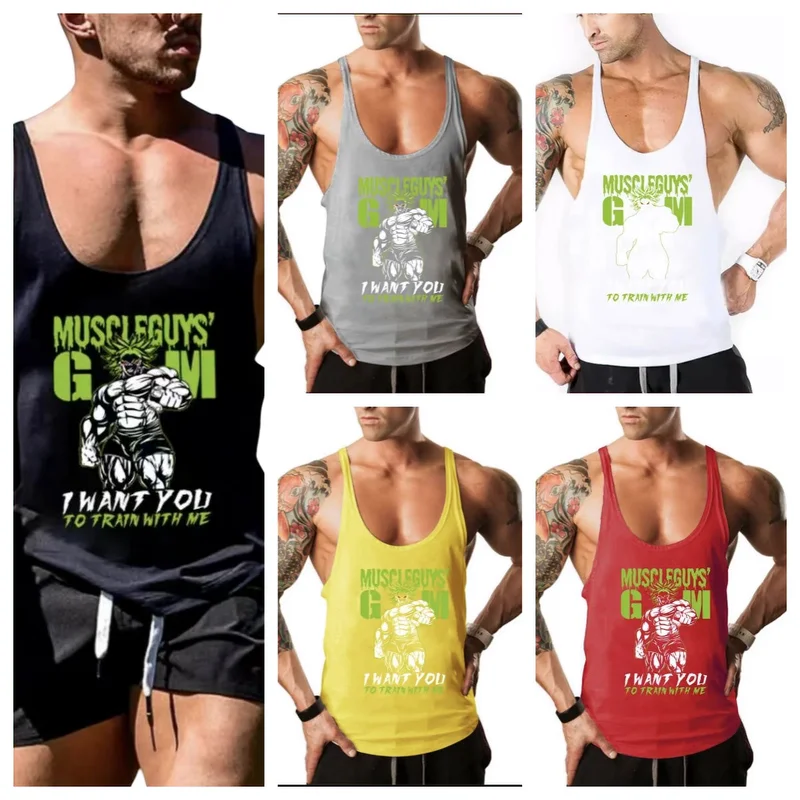 Muscle Fitness Loose I-Type Fitness Vest Training Collar Halter Shirt Cotton Sleeveless Men's Sports I-Back Loose Outer Wear
Muscle Fitness Loose I-Type Fitness Vest Training Collar Halter Shirt Cotton Sleeveless Men's Sports I-Back Loose Outer Wear