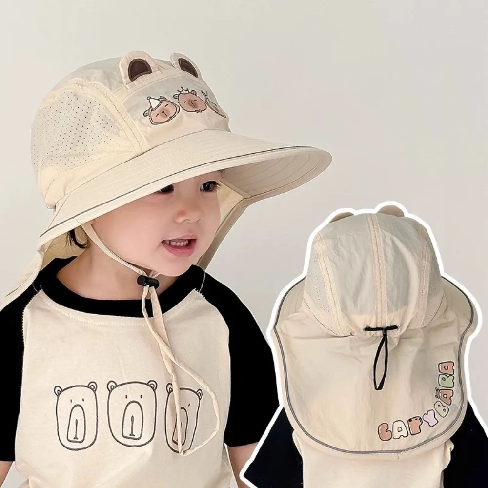 Casual Breathable Capybara Fisherman Hat Windproof Rope Cotton Shawl Sun Hat Quick Dry Wide Brim Baby Sun Protection Hat Spring
Casual Breathable Capybara Fisherman Hat Windproof Rope Cotton Shawl Sun Hat Quick Dry Wide Brim Baby Sun Protection Hat Spring