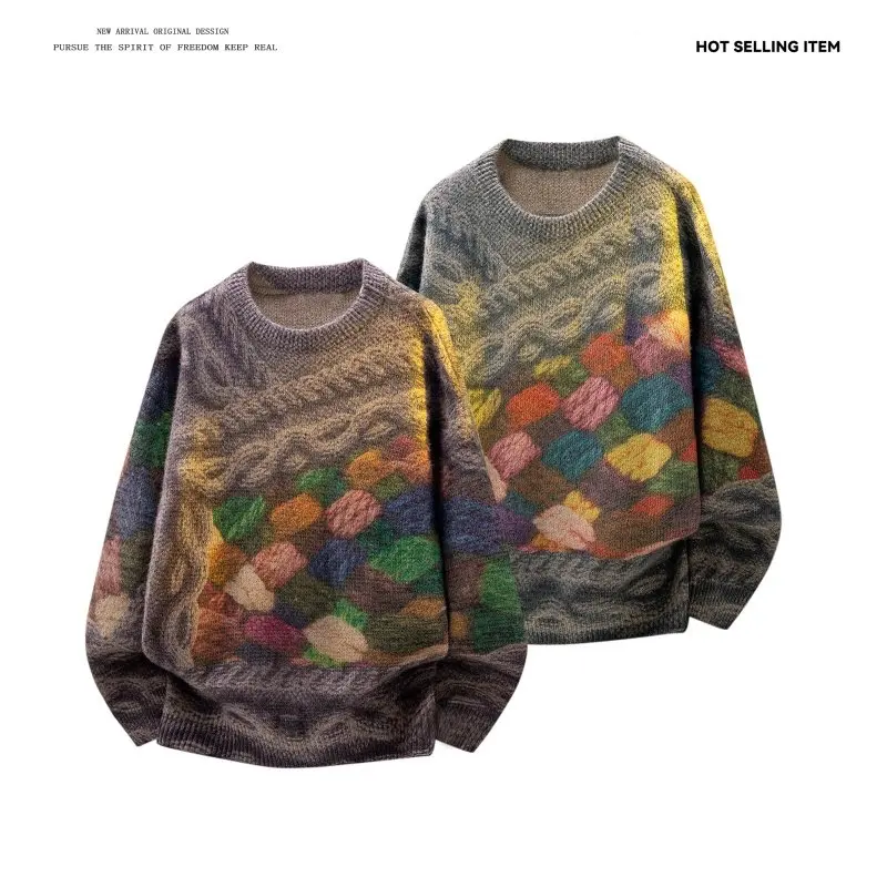 Casual Sle Men's Knitted Sweater round Ne Faionable Lazy Sle All-Match Autumn Winter Polyester Fiber Long Sve Knit...
Casual Sle Men's Knitted Sweater round Ne Faionable Lazy Sle All-Match Autumn Winter Polyester Fiber Long Sve Knit...