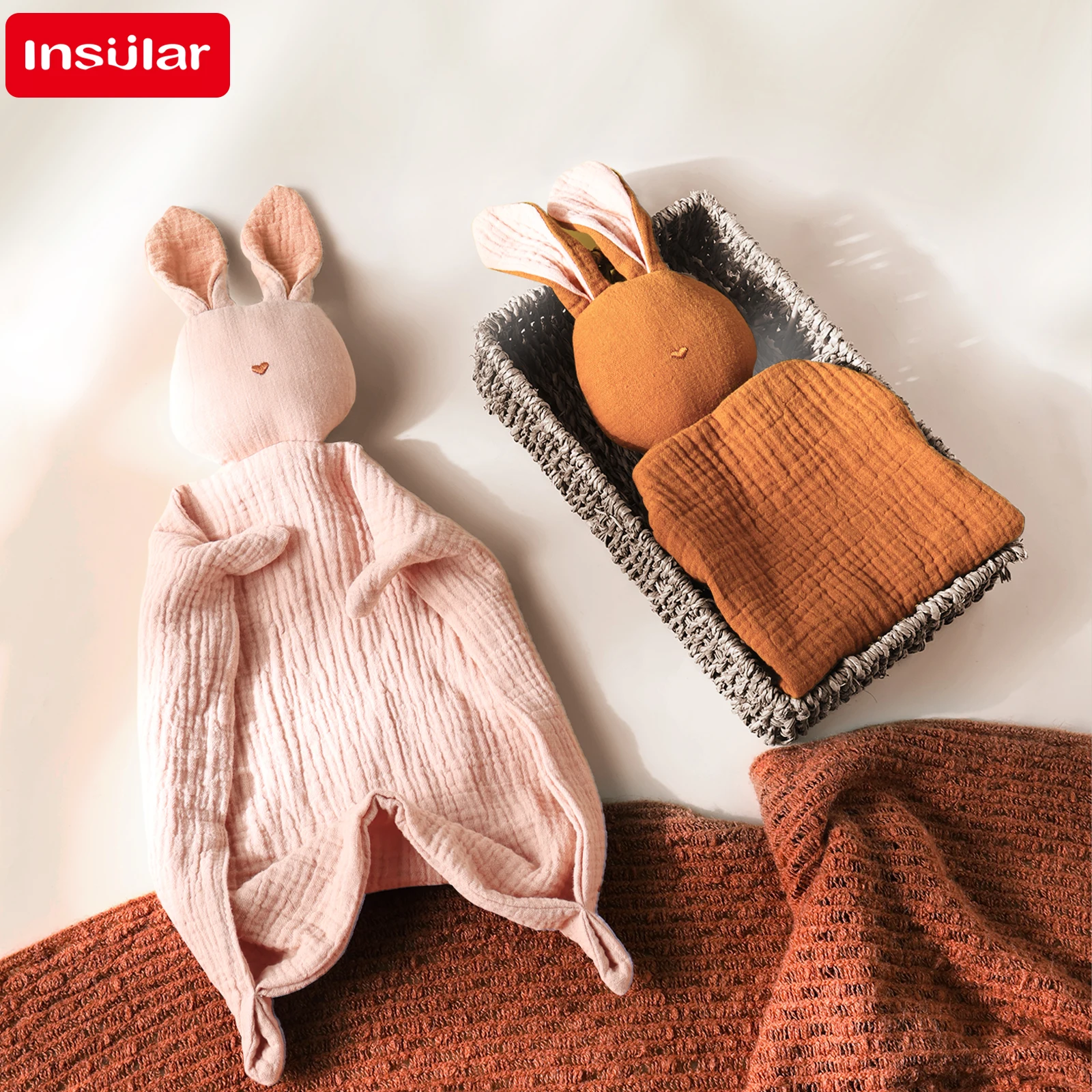 INSULAR детское мягкое успокаивающее полотенце из 100% муслина и хлопка, дышащий носовой платок для младенцев, милый кролик, игрушка для сна, марлевая кукла
INSULAR детское мягкое успокаивающее полотенце из 100% муслина и хлопка, дышащий носовой платок для младенцев, милый кролик, игрушка для сна, марлевая кукла