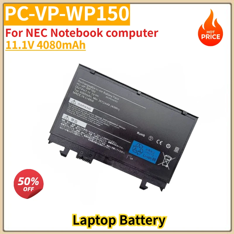 PC-VP-WP150 High Quality Laptop Battery 11.1V 4080mAh for NEC Notebook computer Brand New Replacement Battery
PC-VP-WP150 High Quality Laptop Battery 11.1V 4080mAh for NEC Notebook computer Brand New Replacement Battery