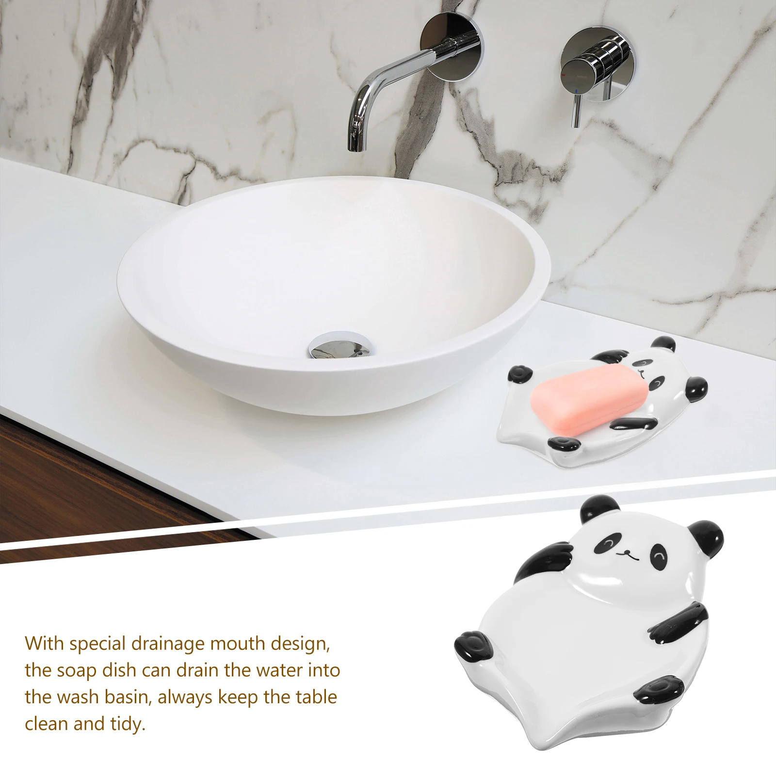 Adorable Ceramic Panda Soap Holder with Efficient Drainage for Shower Bathroom Vanity Lovely Soap Container for Long-Lasting Dry
Adorable Ceramic Panda Soap Holder with Efficient Drainage for Shower Bathroom Vanity Lovely Soap Container for Long-Lasting Dry