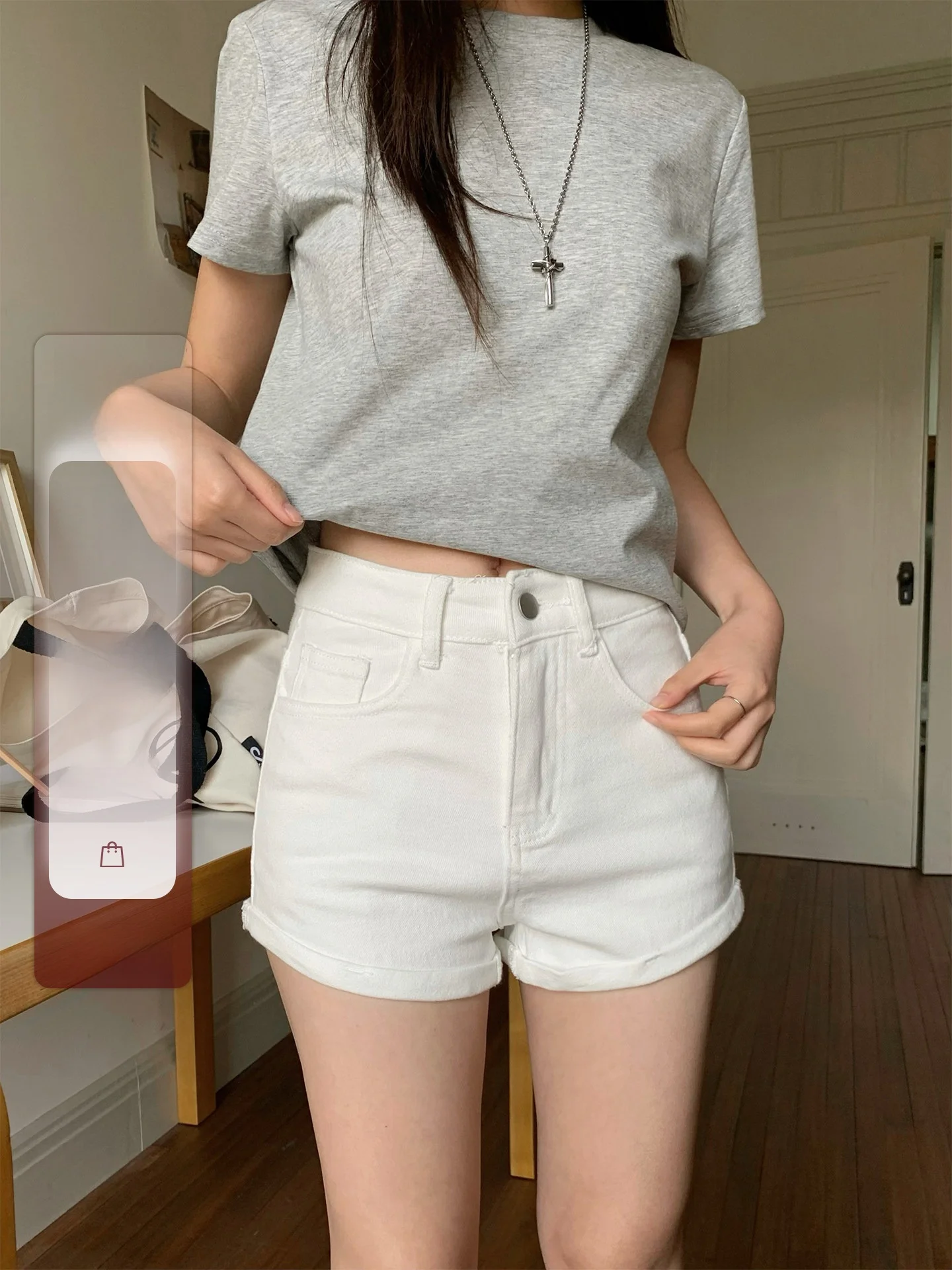Korean Style High Waist Straight Leg Short Jeans Women's Summer Spring White Denim Cuffed Slimming Jeans Casual Fashion
Korean Style High Waist Straight Leg Short Jeans Women's Summer Spring White Denim Cuffed Slimming Jeans Casual Fashion