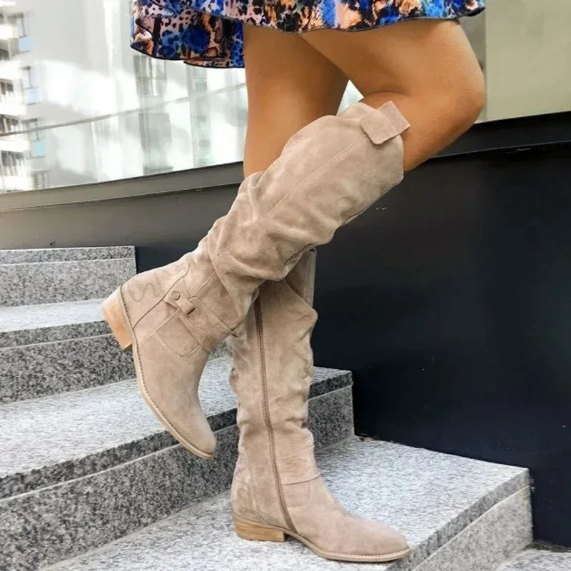 Women's Boots Designer Side Zip Knee High Boots Autumn Winter Modern Boots for Women Fashion Shoes Women's Shoes Botas Feminina
Women's Boots Designer Side Zip Knee High Boots Autumn Winter Modern Boots for Women Fashion Shoes Women's Shoes Botas Feminina