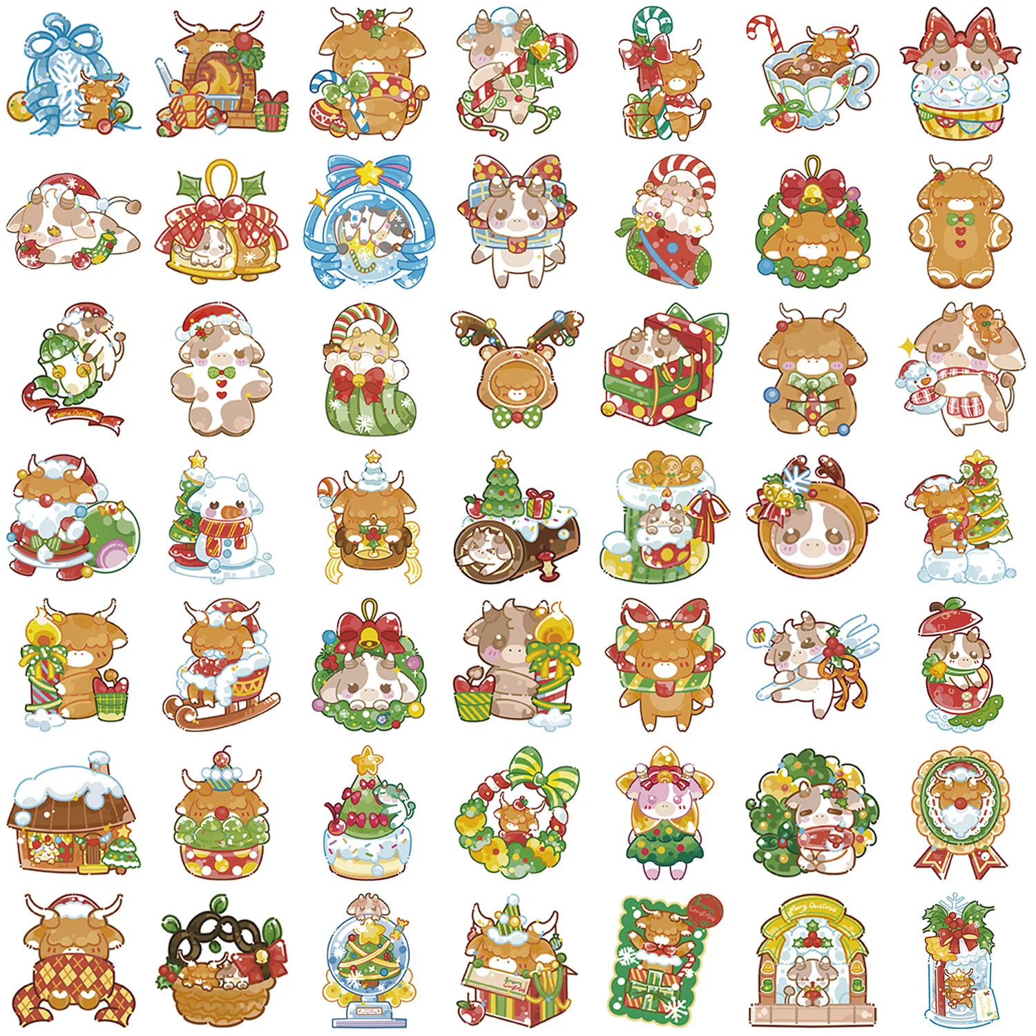 50PCS Christmas Cartoon Calf Graffiti Sticker Decoration DIY Notebook Water Cup Suitcase Waterproof Kids Toys Gifts Stickers
50PCS Christmas Cartoon Calf Graffiti Sticker Decoration DIY Notebook Water Cup Suitcase Waterproof Kids Toys Gifts Stickers