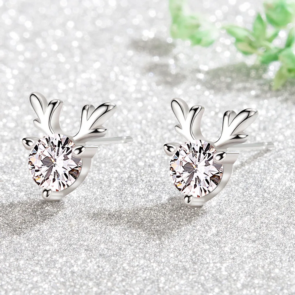 Charming 925 Sterling Silver Exquisite Antler Zircon Stud Earrings for Women Fashion Wedding Favors Party Jewelry
Charming 925 Sterling Silver Exquisite Antler Zircon Stud Earrings for Women Fashion Wedding Favors Party Jewelry