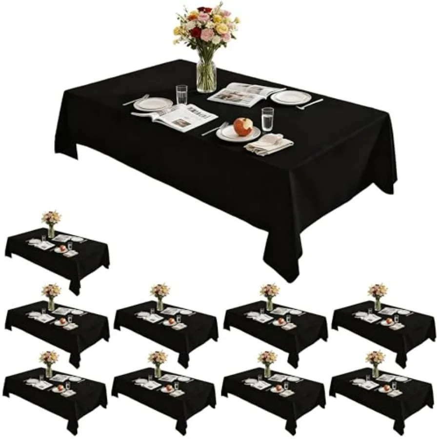 Rectangle Tablecloth Black Washable Decorative Polyester Table Cloth Wipeable Table Cover for Dining Wedding Birthday Party Ban
Rectangle Tablecloth Black Washable Decorative Polyester Table Cloth Wipeable Table Cover for Dining Wedding Birthday Party Ban