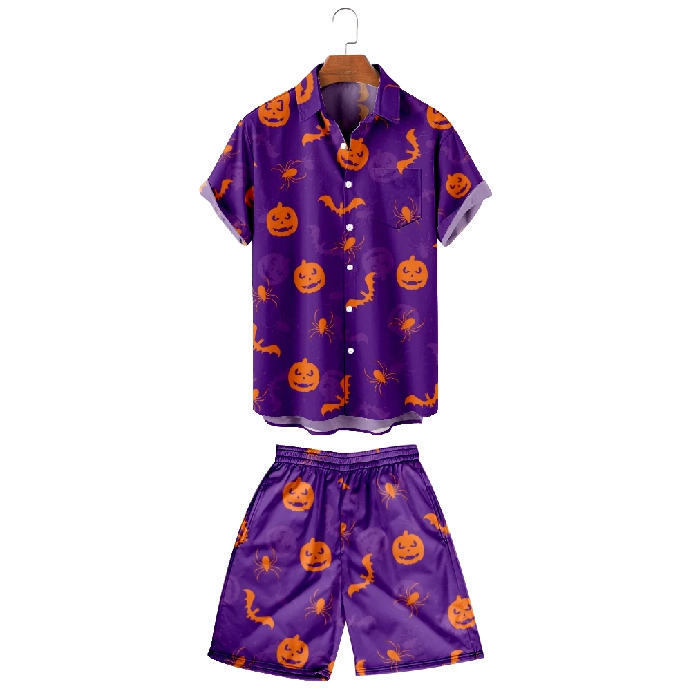 2022 men's casual breathable Lapel shirt+Beach Shorts Set can be customized for fashion light and thin halloween pumpkin head
2022 men's casual breathable Lapel shirt+Beach Shorts Set can be customized for fashion light and thin halloween pumpkin head