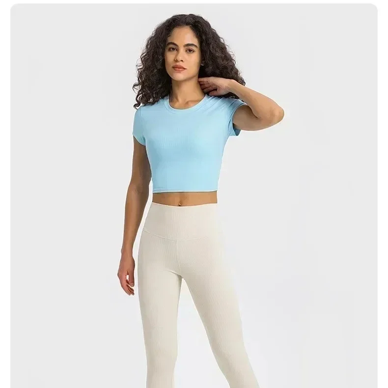 Lemon O-neck Yoga Shirt Gym Sports Crop Tops Women Seamless Rib-Knit Fitness Running Vest Tank Top Female Fitness Clothes
Lemon O-neck Yoga Shirt Gym Sports Crop Tops Women Seamless Rib-Knit Fitness Running Vest Tank Top Female Fitness Clothes