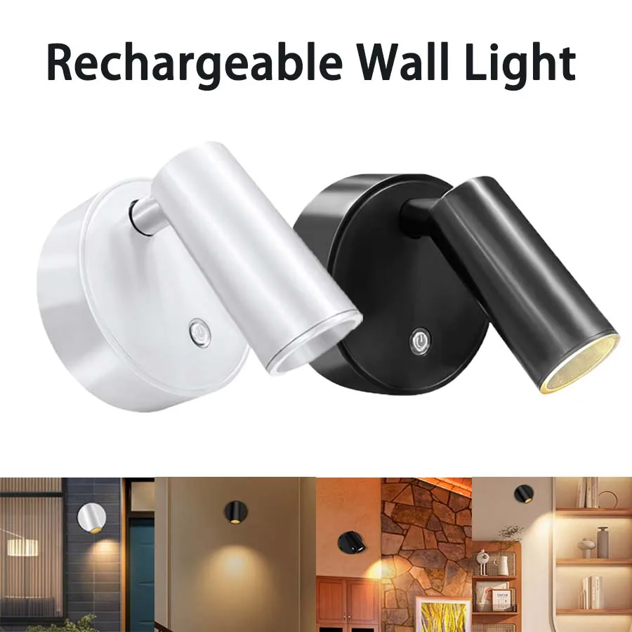 LED Light Magnetic Rechargeable Wall Light Spotlight 360° Rotation Wireless Touch Night Lights for Dimmable Bedroom Bedside Lamp
LED Light Magnetic Rechargeable Wall Light Spotlight 360° Rotation Wireless Touch Night Lights for Dimmable Bedroom Bedside Lamp