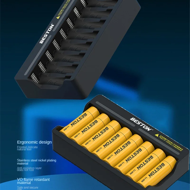 Smart Charger 8 Slots Battery Charger for 1.5v AAA Lithium-Ion Rechargeable Batteries 1.5v Battery Charger with LED Indicator
Smart Charger 8 Slots Battery Charger for 1.5v AAA Lithium-Ion Rechargeable Batteries 1.5v Battery Charger with LED Indicator