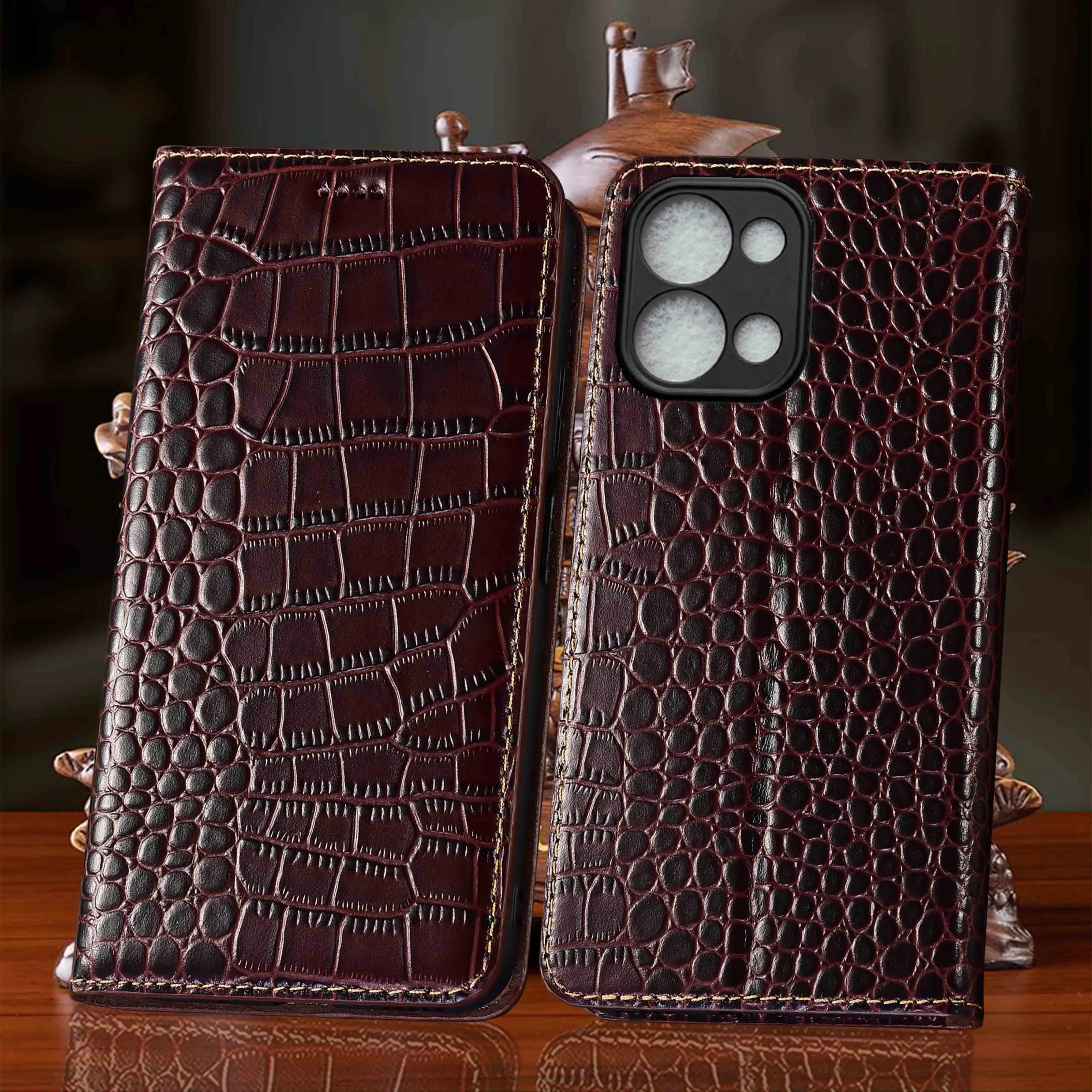 Magnet Genuine Leather Flip Phone Case For iQOO Z10 Z10X Z10R Z11 Z11X Turbo Pro Plus Lite Crocodile Pattern Of Cowhide Non-Slip
Magnet Genuine Leather Flip Phone Case For iQOO Z10 Z10X Z10R Z11 Z11X Turbo Pro Plus Lite Crocodile Pattern Of Cowhide Non-Slip