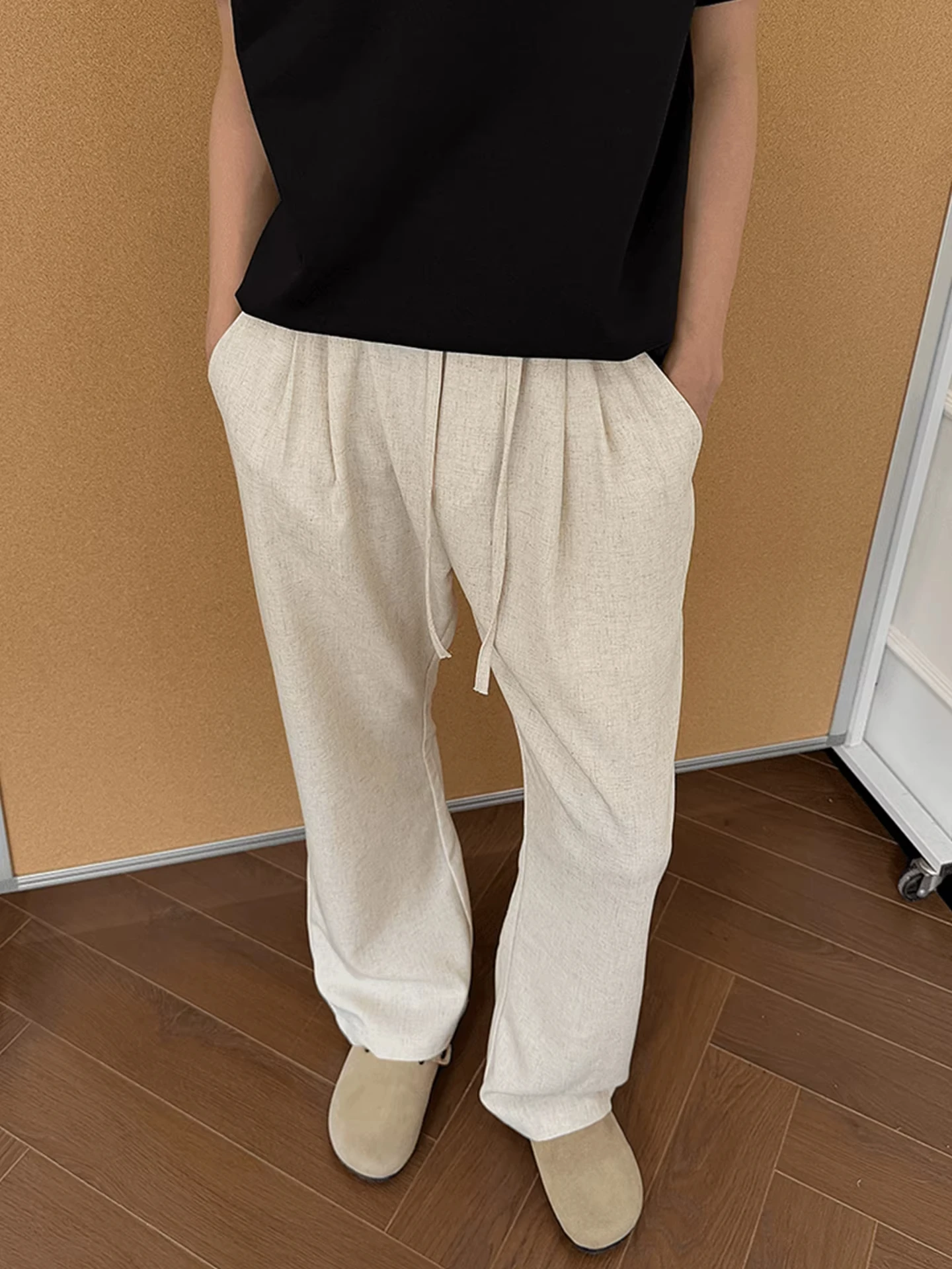 Laoqianfeng Ice Silk Linen Men's Summer Thin Straight Leg Casual Pants Drapey Comfortable Loose Fit Straight Cut Trousers
Laoqianfeng Ice Silk Linen Men's Summer Thin Straight Leg Casual Pants Drapey Comfortable Loose Fit Straight Cut Trousers
