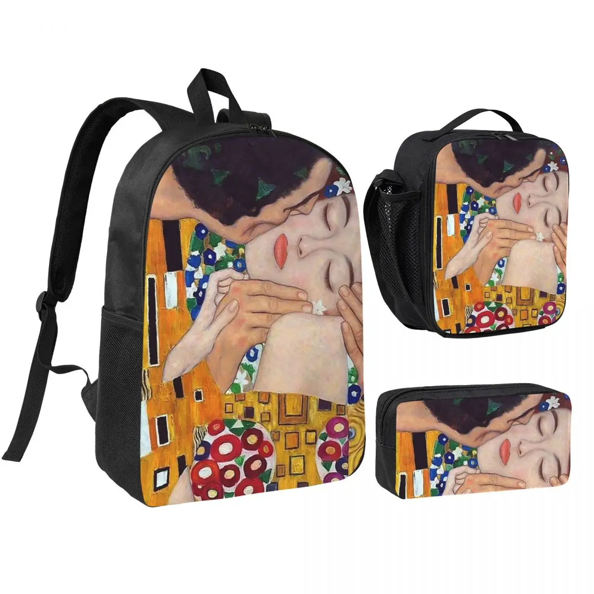 The Kiss By Gustav Klimt Backpack Boys Girls BookBag School Bag Shoulder Bags 3ps Insulated Lunch Bag Pencil Case
The Kiss By Gustav Klimt Backpack Boys Girls BookBag School Bag Shoulder Bags 3ps Insulated Lunch Bag Pencil Case