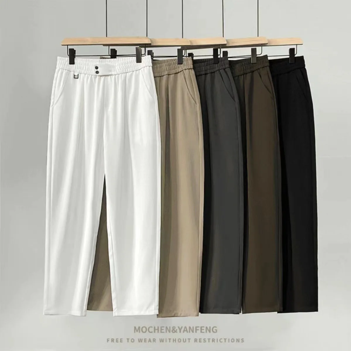 Men's Summer Lightweight Casual Dress Pants Korean Drapey Comfortable Tapered Slim Straight Leg Ankle-Length Cropped Trousers
Men's Summer Lightweight Casual Dress Pants Korean Drapey Comfortable Tapered Slim Straight Leg Ankle-Length Cropped Trousers