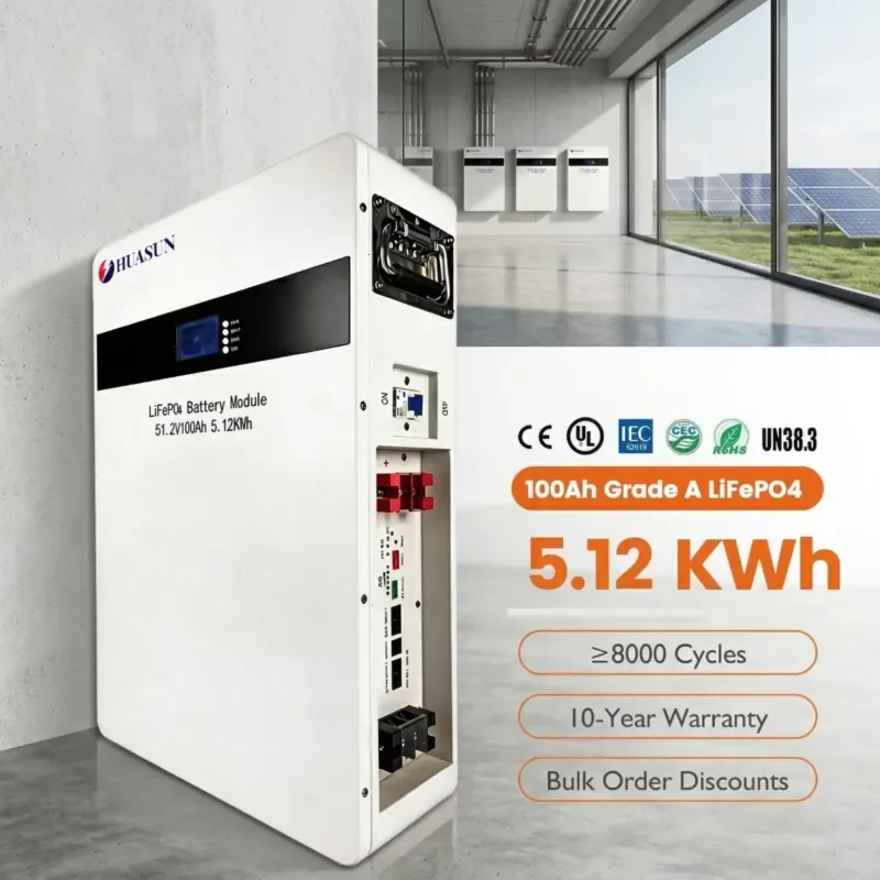 Wall Mounted LiFePO4 Battery 51.2V 48V 200Ah 300Ah Home Energy Storage Solar Power System 5KWh 10KWh Modular Backup Power
Wall Mounted LiFePO4 Battery 51.2V 48V 200Ah 300Ah Home Energy Storage Solar Power System 5KWh 10KWh Modular Backup Power