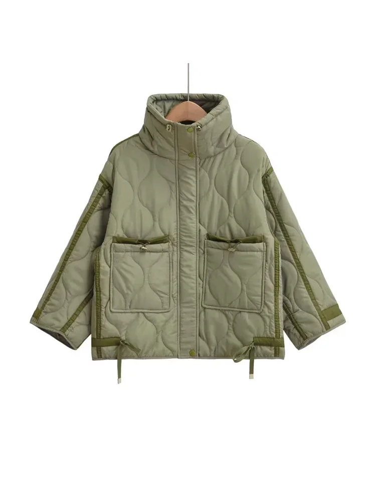 KAOPU ZA Women patch pockets water-repellent padded jacket vintage high-neck long sleeves zipper-up female outerwear chic to
KAOPU ZA Women patch pockets water-repellent padded jacket vintage high-neck long sleeves zipper-up female outerwear chic to