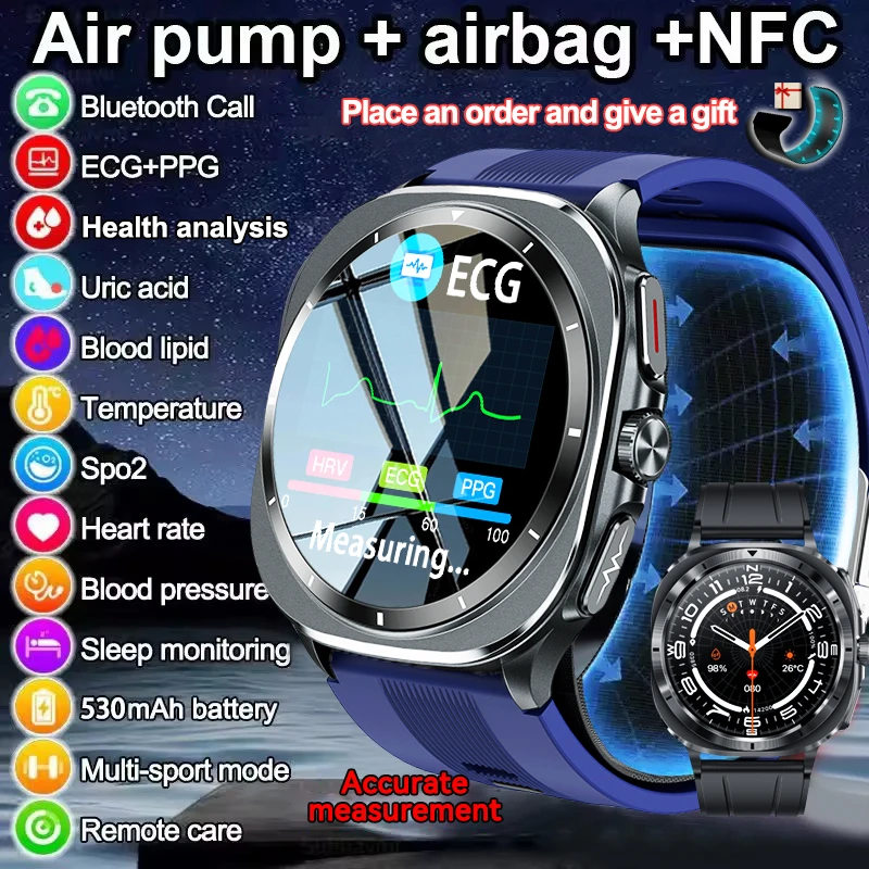 2025New For Samsung Air Pump Airbag Accurate Measure Smart Watch Men Micro Physical Examination Blood Pressure Sport SmartWatch
2025New For Samsung Air Pump Airbag Accurate Measure Smart Watch Men Micro Physical Examination Blood Pressure Sport SmartWatch