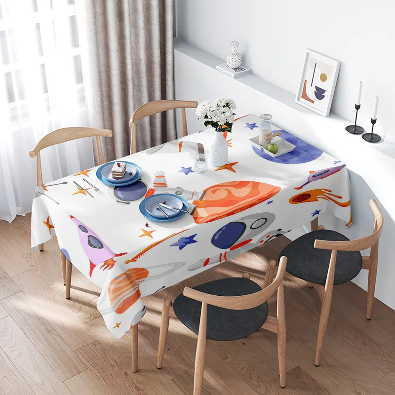 Space-themed dining tablecloth colorful kitchen decor for kids! Perfect addition to any space exploration themed party or event.
Space-themed dining tablecloth colorful kitchen decor for kids! Perfect addition to any space exploration themed party or event.