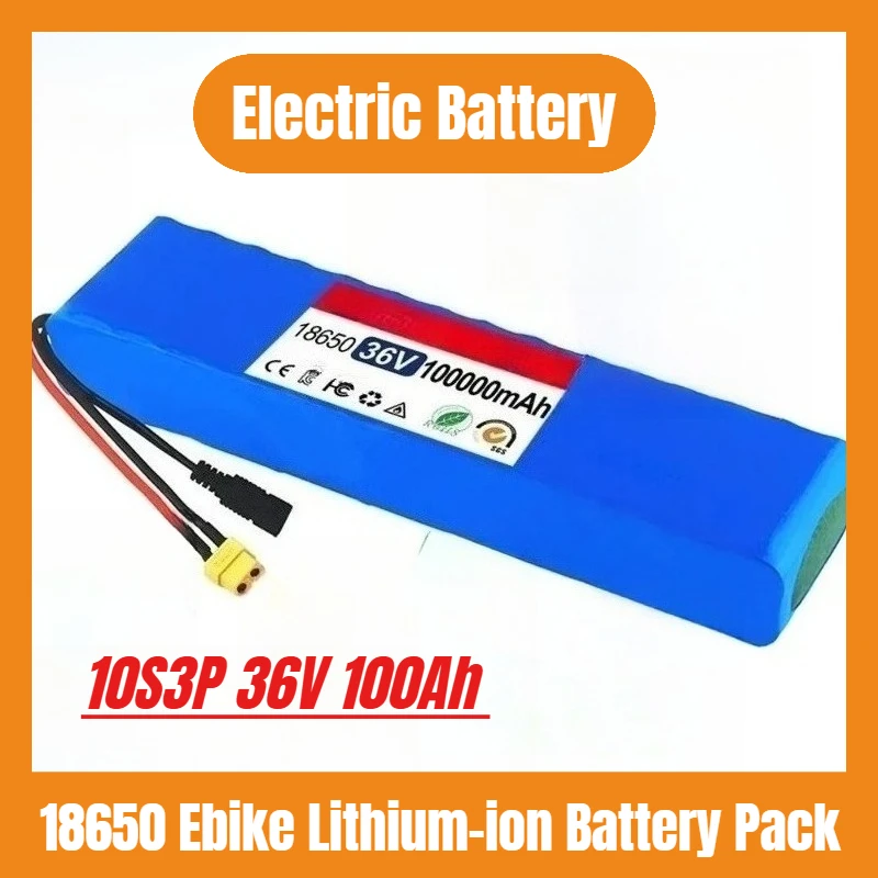 10S3P 36V 100Ah 18650 Ebike Lithium-ion Battery Pack 1000W High-power Electric Battery
10S3P 36V 100Ah 18650 Ebike Lithium-ion Battery Pack 1000W High-power Electric Battery