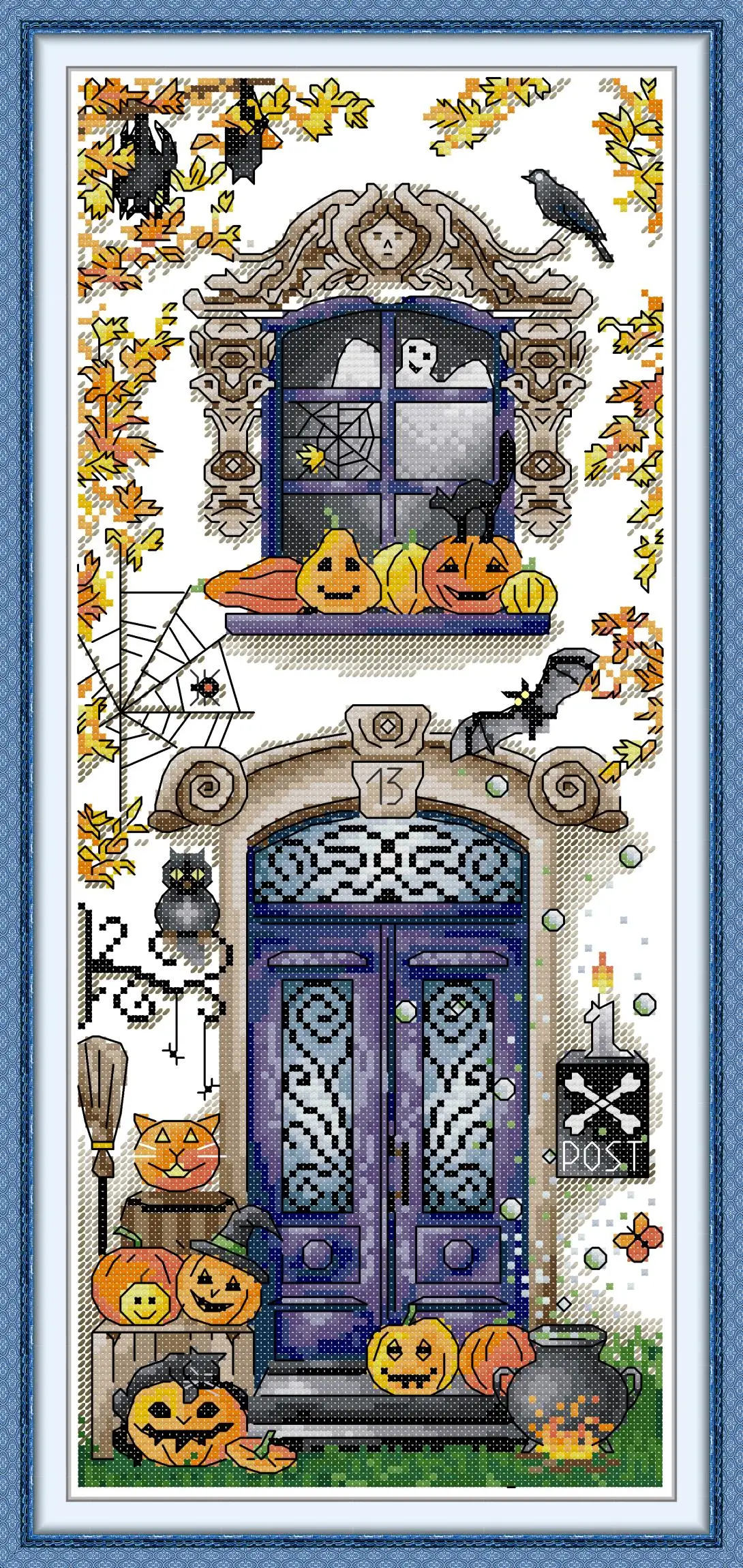 Maydear Full Cross Stitch Kit, 11CT/14CT/16CT/9CT Aida Fabric,DMC Threads Sewing Pattern Embroidery Set-Halloween Balcony
Maydear Full Cross Stitch Kit, 11CT/14CT/16CT/9CT Aida Fabric,DMC Threads Sewing Pattern Embroidery Set-Halloween Balcony