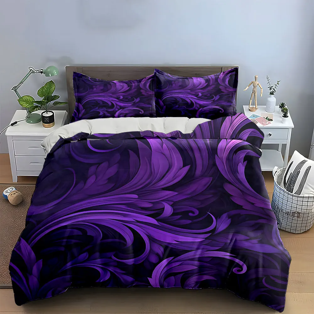Purple Floral Decoration Set Curtains Bedding Set with 1 Duvet Cover 2 Pillowcases Single Double King Queen, Gift
Purple Floral Decoration Set Curtains Bedding Set with 1 Duvet Cover 2 Pillowcases Single Double King Queen, Gift