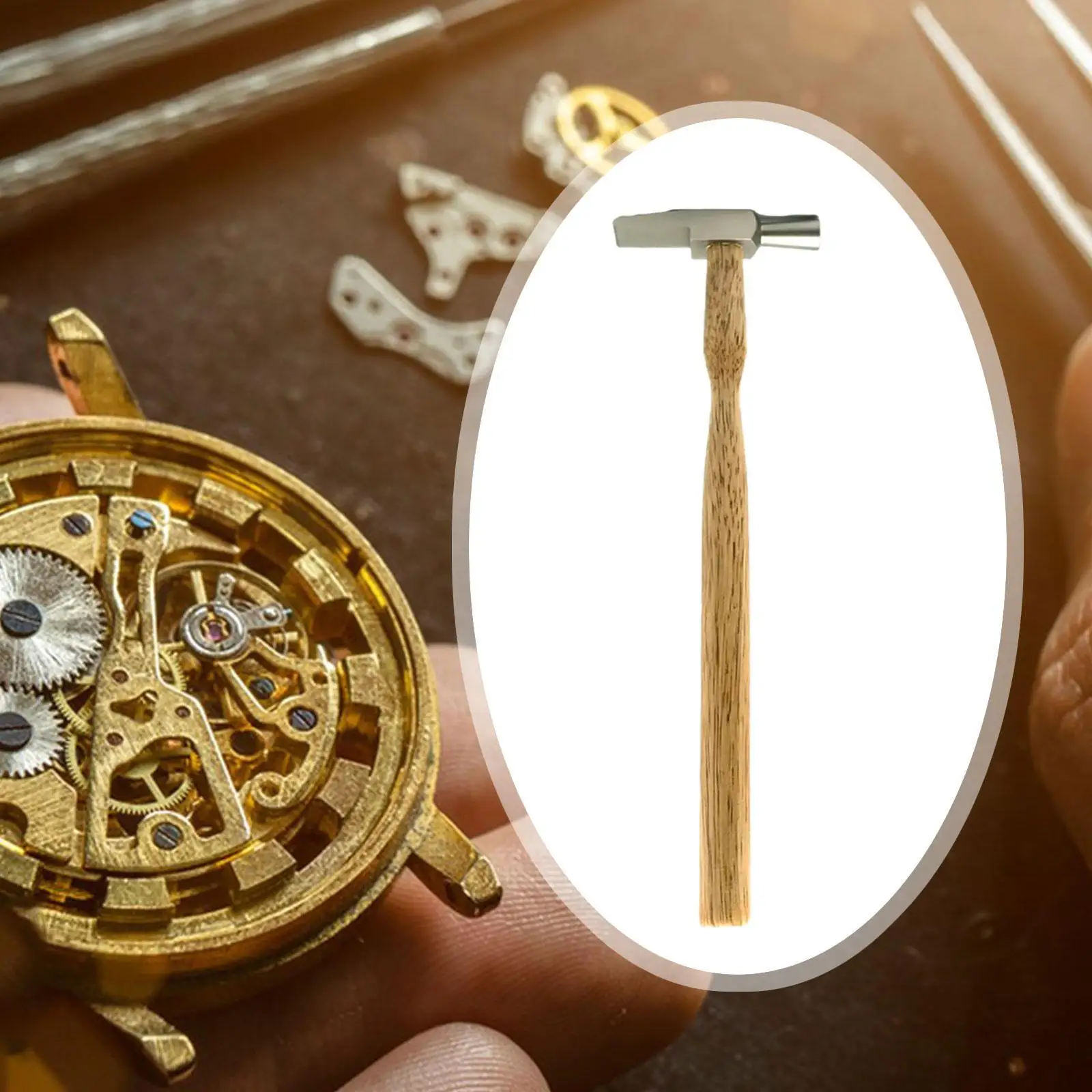 Watch Repair Hammer Men Women Multipurpose Lightweight Sturdy Small Hammer for Watch Accessories DIY Jewelry Craft Home Repair
Watch Repair Hammer Men Women Multipurpose Lightweight Sturdy Small Hammer for Watch Accessories DIY Jewelry Craft Home Repair