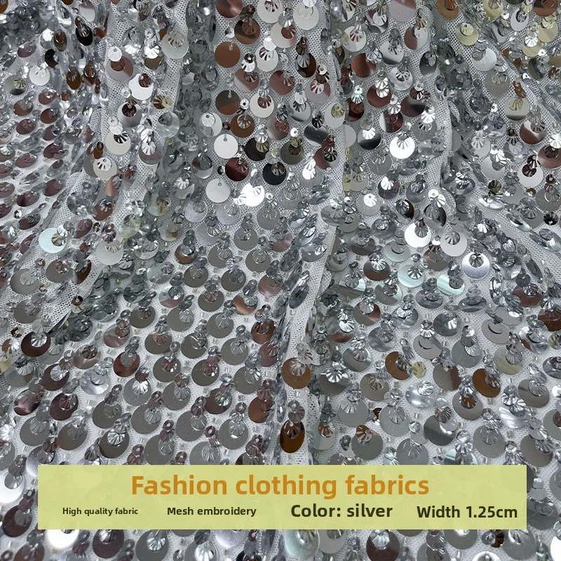Mesh Stretch Bead Sequin Embroidery Fabric for Performance Costume Dress Design Cloth Diy By The Yard Sewing Material
Mesh Stretch Bead Sequin Embroidery Fabric for Performance Costume Dress Design Cloth Diy By The Yard Sewing Material