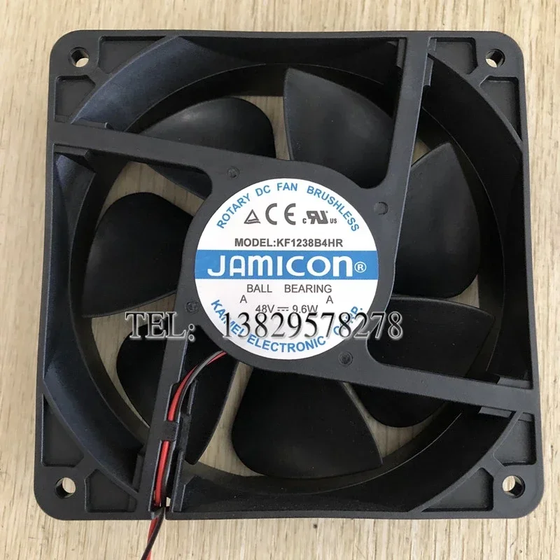 JAMICON KF1238B4HR DC 48V 9.6W 120x120x38mm 2-Wire Server Cooling Fan
JAMICON KF1238B4HR DC 48V 9.6W 120x120x38mm 2-Wire Server Cooling Fan