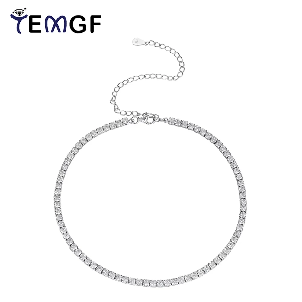 TEMGF 2mm/3mm Zircon Chokers Necklaces S925 Sterling Silver Chain for Women Classic Elegant Fine Jewelry Date Birthday Gifts
TEMGF 2mm/3mm Zircon Chokers Necklaces S925 Sterling Silver Chain for Women Classic Elegant Fine Jewelry Date Birthday Gifts