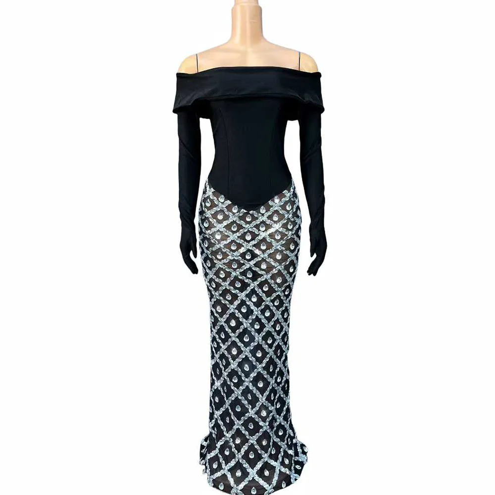 Роскошное мигающее платье со стразами, сексуальное сетчатое платье с высоким разрезом, коктейльное платье для дня рождения, модный сценический наряд
Роскошное мигающее платье со стразами, сексуальное сетчатое платье с высоким разрезом, коктейльное платье для дня рождения, модный сценический наряд