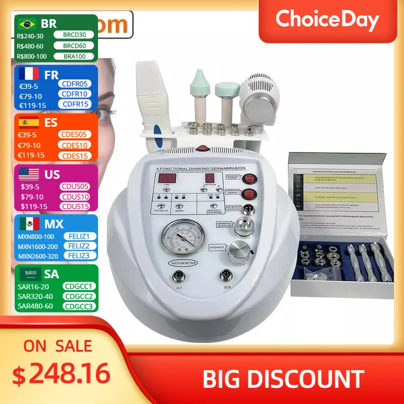 4 in 1 Dermabrasion Diamond Microdermabrasion Machine Skin Scrubber Care Beauty Machine Skin Rejuvenation Skin Lift Tighten
4 in 1 Dermabrasion Diamond Microdermabrasion Machine Skin Scrubber Care Beauty Machine Skin Rejuvenation Skin Lift Tighten
