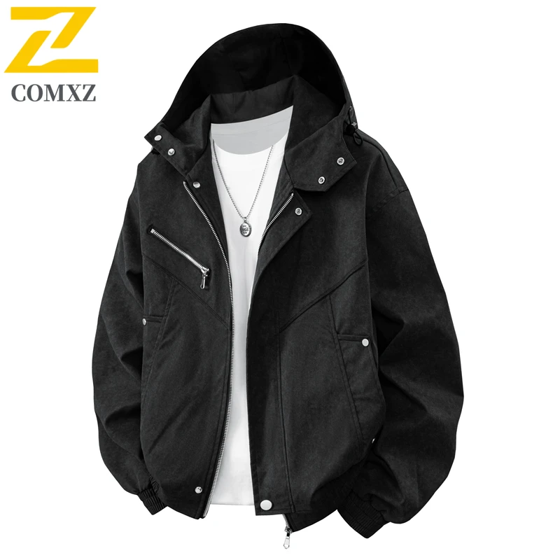 COMXZ Charge Jacket Men's 2025 New Trendy Versatile Windproof Breathable Hooded Jacket Outdoor Casual Loose Zipper Windbreaker
COMXZ Charge Jacket Men's 2025 New Trendy Versatile Windproof Breathable Hooded Jacket Outdoor Casual Loose Zipper Windbreaker