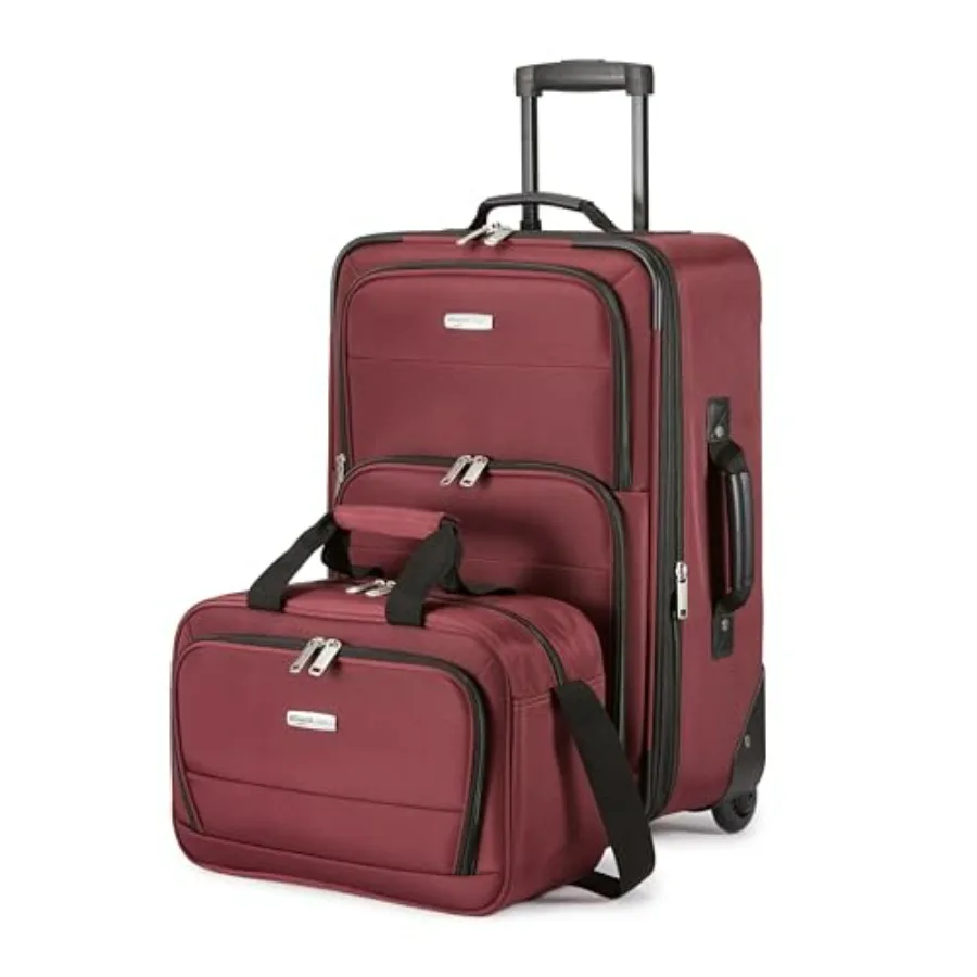 2-Piece Softside Luggage Set, 23-Inch Expandable Suitcase with Wheels and 15-Inch Tote, Front Pockets, Telescopic Handle
2-Piece Softside Luggage Set, 23-Inch Expandable Suitcase with Wheels and 15-Inch Tote, Front Pockets, Telescopic Handle