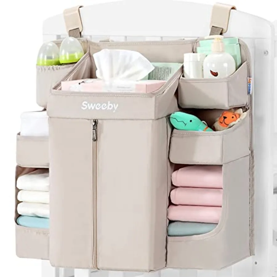 Diaper Organizer for Changing Table and Crib - Nursery Diaper Stacker Hanging Caddy for Baby Essentials
Diaper Organizer for Changing Table and Crib - Nursery Diaper Stacker Hanging Caddy for Baby Essentials